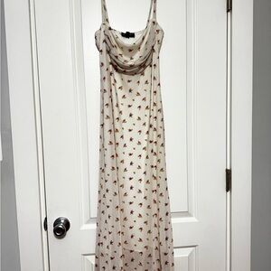 Floral Cream Maxi Dress